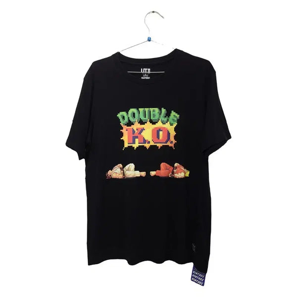 [BUNJANG] Uniqlo Printing Black Short Sleeve T-Shirt XL / 유니클로 프린팅 블랙 반팔티 XL