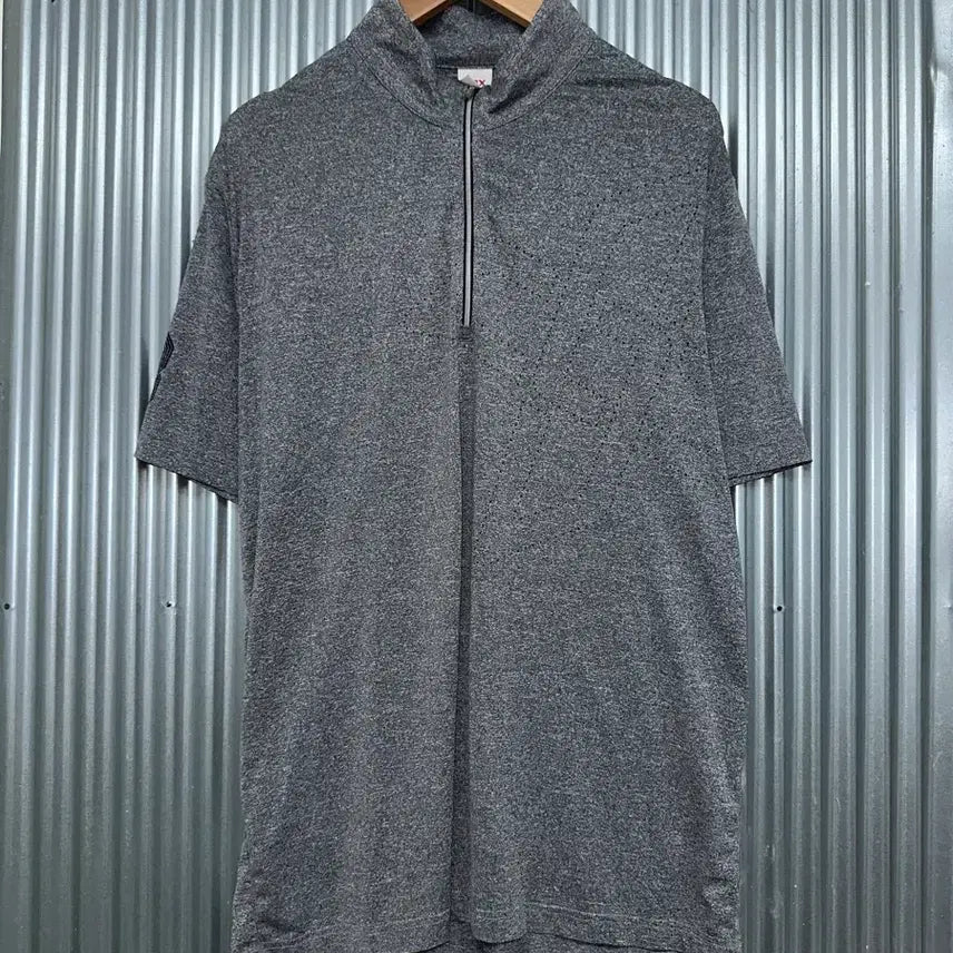 [BUNJANG] JDX Multisports Half Zip Performance Short Sleeve T-Shirt Melange Grey / [105] JDX 멀리스포츠 하프집업 기능성 반팔 티셔츠 멜란지그레이