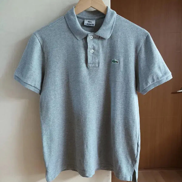 [BUNJANG] Lacoste Short Sleeve Polo Shirt Grey 95 / 라코스테 반팔 카라티 그레이 95