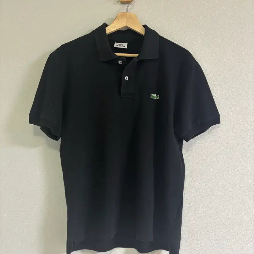[BUNJANG] Lacoste Black Collared T-Shirt Size 100 / 라코스테 블랙 카라티 100