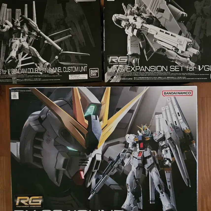 [BUNJANG] Bandai RG Nu Gundam HWS Expansion Set & Double Fin Funnel Custom Unit Full Set / RG 뉴건담 세트 HWS 확장 세트/더블 핀 판넬 프라모델