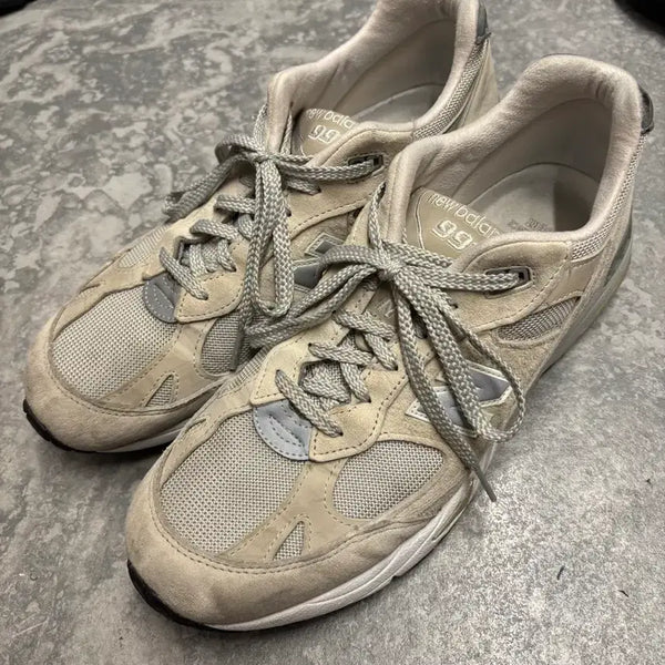 [BUNJANG] New Balance 991 Off-White Silver M991POW Sneakers / 뉴발란스991 오프화이트 실버 275 M991POW