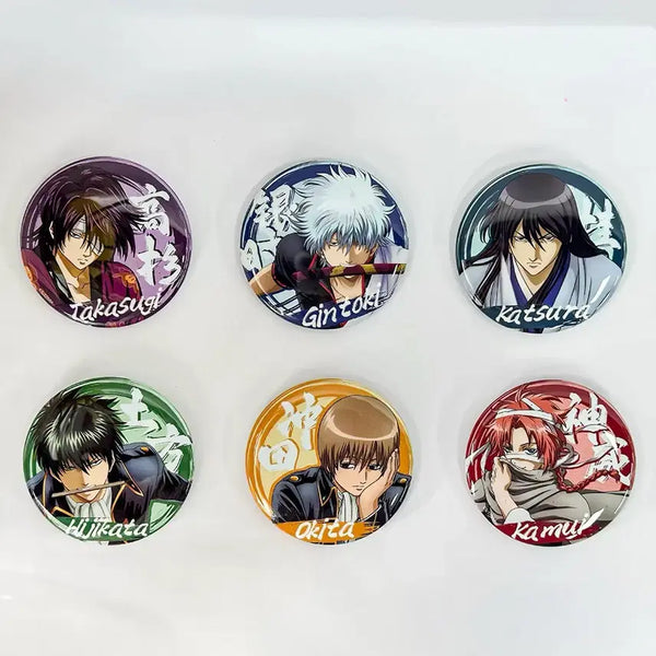 [BUNJANG] Gintama Sakata Gintoki Katsura Kotaro Okita Sougo Hijikata Toshirō Takasugi Shinsuke Kamui Can Badge / 은혼 사카타 긴토키 카츠라 코타로 오키타 소고 히지카타 토시로 타카스기 신스케 카무이 캔뱃지