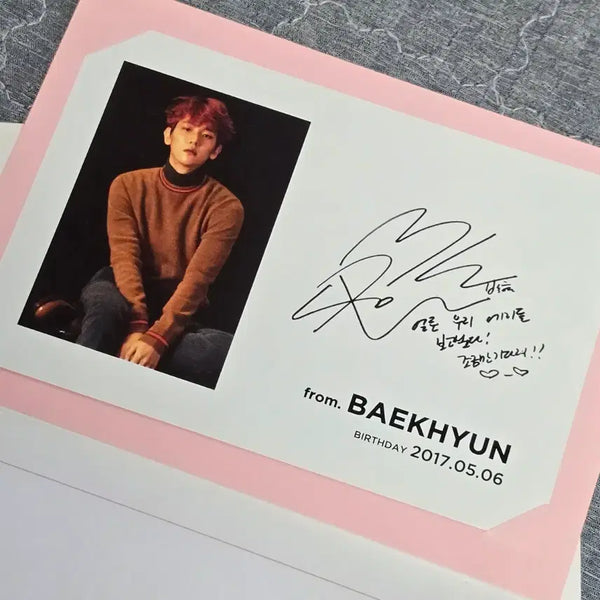 [BUNJANG] EXO Baekhyun 2017 Birthday Card / 엑소 백현 2017 생일카드