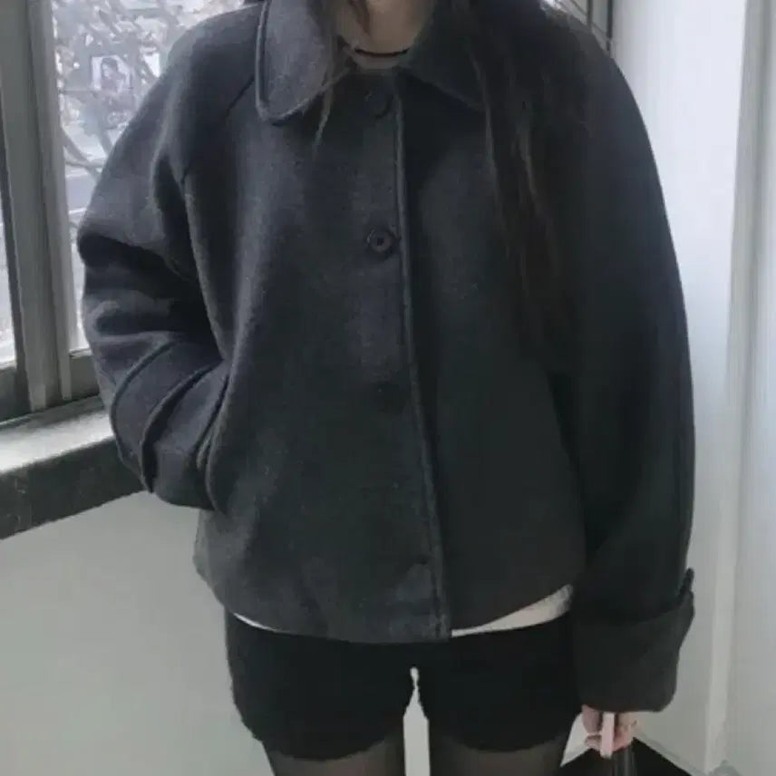 [BUNJANG] Wool Single Short Coat / 필 모직 싱글 숏 코트