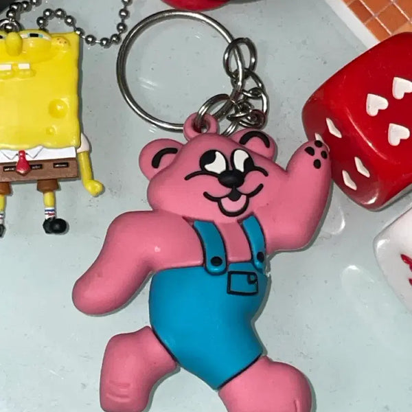 [BUNJANG] Howling Shaggy Bear Keychain / 하울린 쉐기베어 키체인 키링