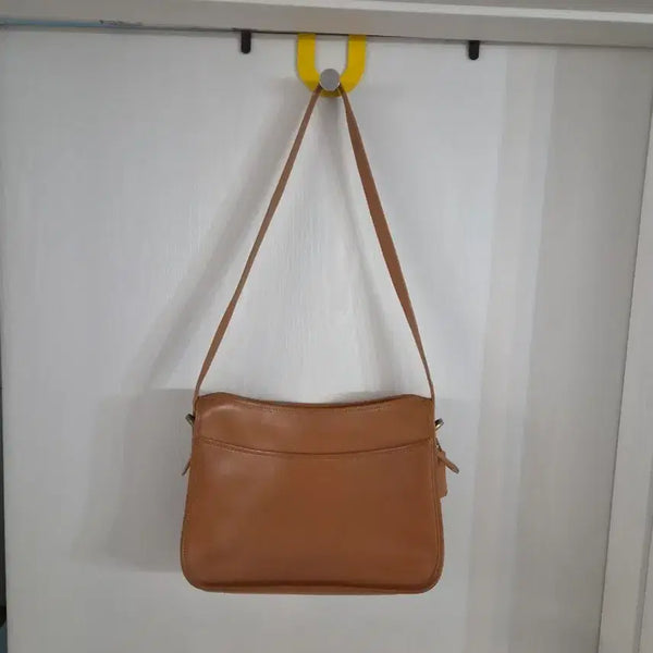 [BUNJANG] Coach Genuine Leather Camel Brown Crossbody Bag / 코치 올가죽  카멜브라운