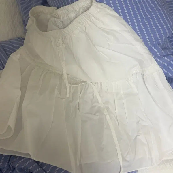 [BUNJANG] Without Summer White Midi Skirt / 위드아웃썸머 화이트 미디 스커트