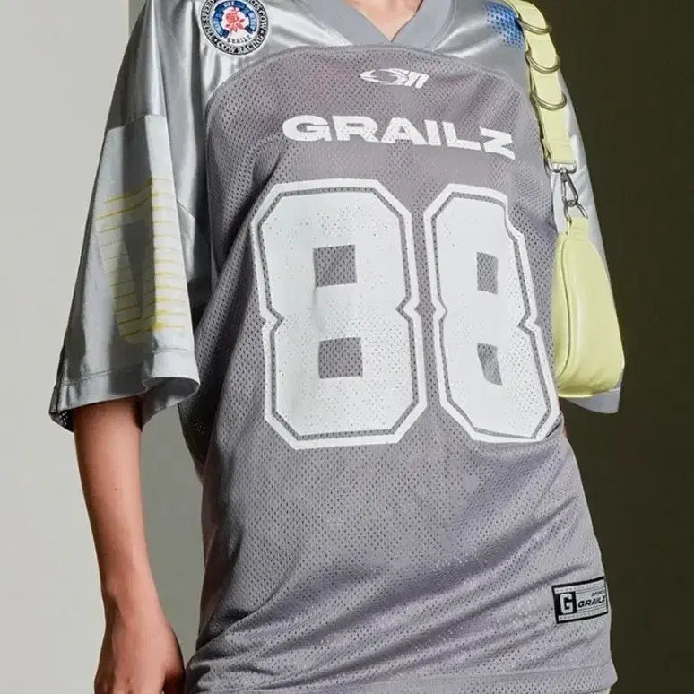 [BUNJANG] Grailz GR Mesh Football Jersey Silver OS / 그레일즈 GR 매쉬 풋볼 저지 실버