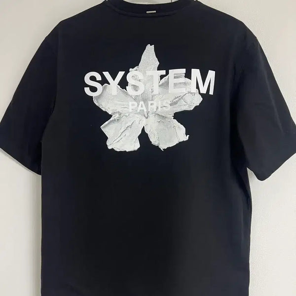 [BUNJANG] System Homme SS25 Back Printed Loose Fit T-Shirt / [25ss] 시스템옴므 백프린티드 루즈핏 반팔티 100