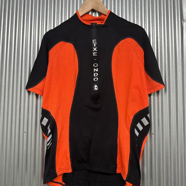[BUNJANG] ETXEONDO Half-Zip Cycling Jersey Black Orange Size L / [L] 에스케온도 하프집업 사이클 저지 블랙 오렌지