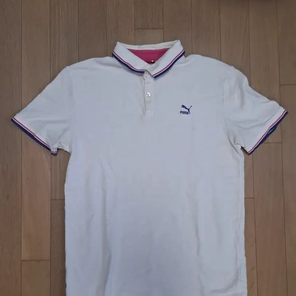 [BUNJANG] Puma White Short Sleeve Polo Shirt (Size M) / 푸마의 화이트 반팔카라티