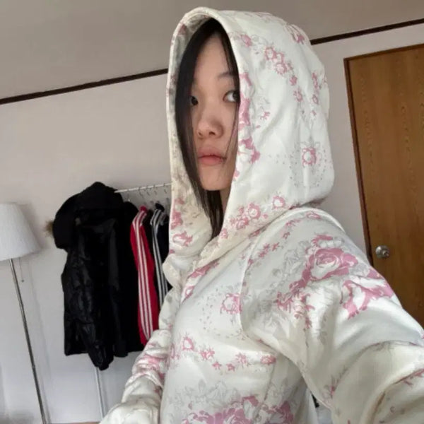 [BUNJANG] Tipsy Flower Zip-Up Hoodie / 팁씨 플라워 후드집업