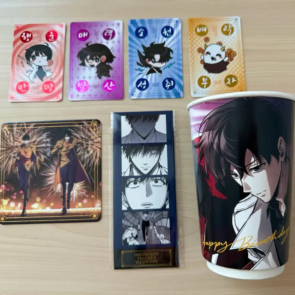 [BUNJANG] Omniscient Reader's Viewpoint Merchandise Moment Bundle Set / 전독시 굿즈모먼트 특전부적일러스트보드일괄+독자생일종이컵