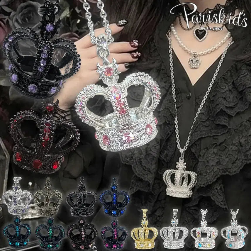 [BUNJANG] Paris Kids Harajuku Big Crown Necklace / 파리스키즈 하라주쿠 빅 크라운 목걸이