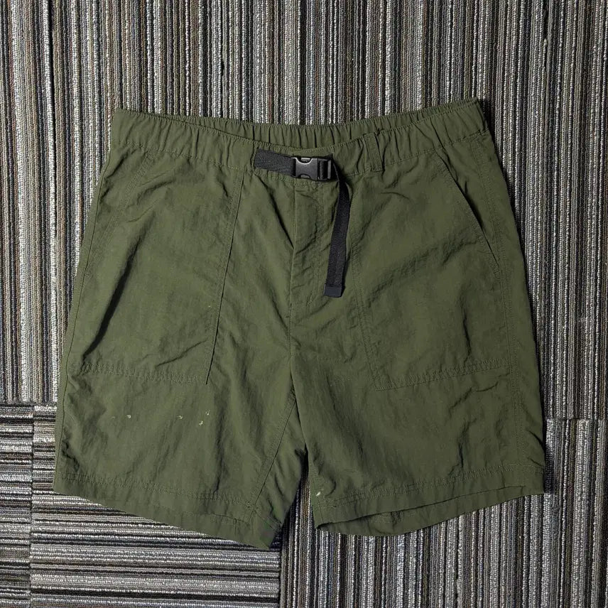 [BUNJANG] Musinsa Standard Khaki Nylon Belted Shorts / 무신사 스탠다드 카키 나일론 벨티드 쇼츠