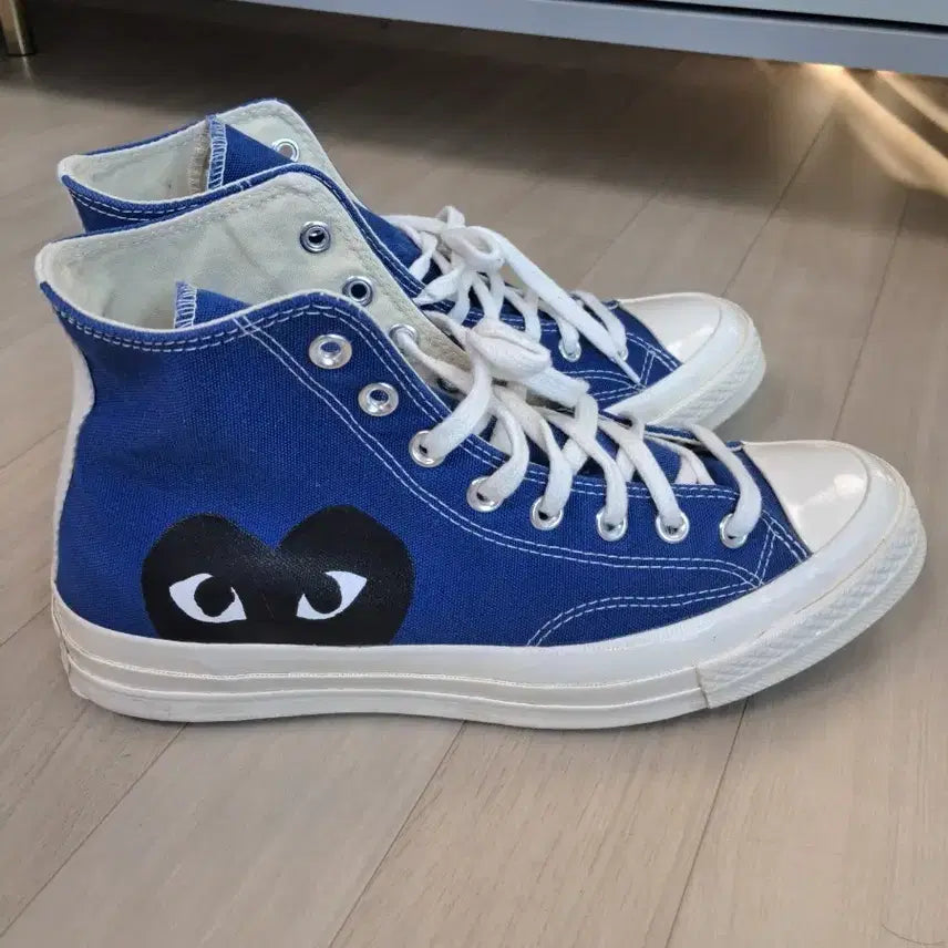 [BUNJANG] Comme des Garçons x Converse Chuck 70 Hi Blue Sneakers / 꼼데가르송 컨버스 척70 하이 블루 운동화.사이즈 280