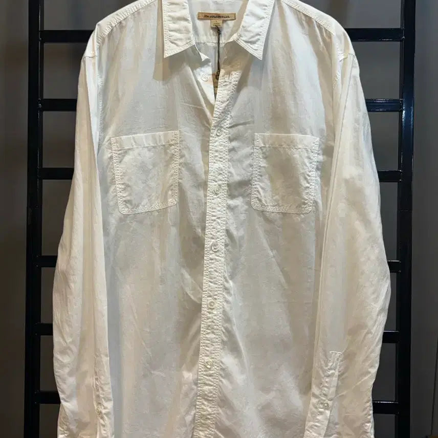 [BUNJANG] John Varvatos White Cotton Long Sleeve Shirt L / [L] 존 바바토스 화이트 코튼 긴팔 셔츠 9.9