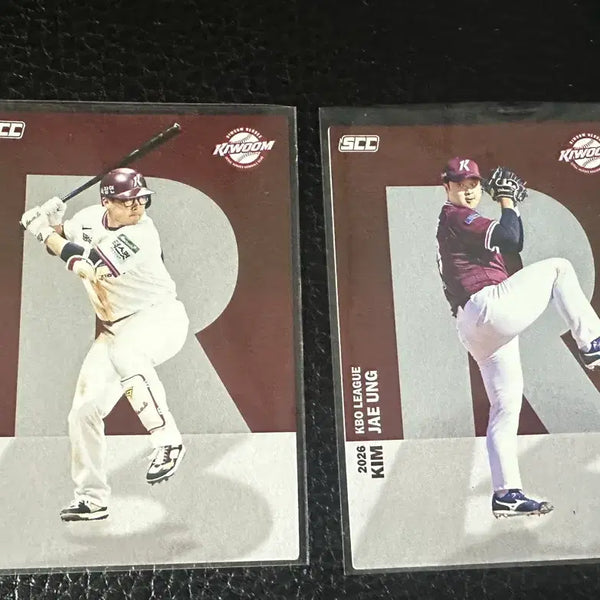 [BUNJANG] Kiwoom Heroes 2026 Chi-hong Ahn, Jae-woong Kim Alphabet Card Bundle Set / 2026 키움 안치홍 김재웅 야구 알파벳카드 일괄