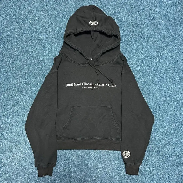 [BUNJANG] Bad Blood Classic Athletic Club Crop Hoodie S / 배드블러드 클래식 애슬레틱 클럽 크롭 후드티 S