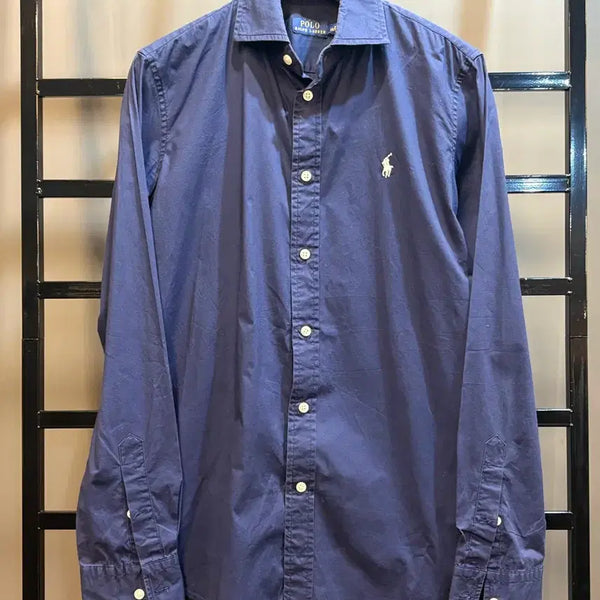 [BUNJANG] Polo Ralph Lauren Navy Pony Logo Long Sleeve Shirt - Size S / [S] 폴로 랄프로렌 네이비 포니 로고 긴팔 셔츠 6.9