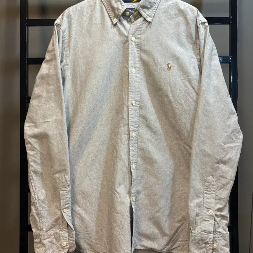 [BUNJANG] Polo Ralph Lauren Grey Oxford Long Sleeve Shirt M / [M] 폴로 랄프로렌 그레이 옥스포드 긴팔 셔츠 5.9