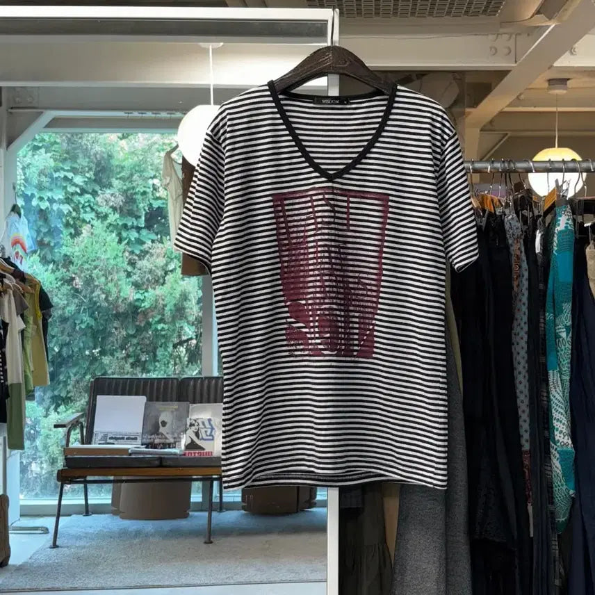 [BUNJANG] Wisdom Striped T-Shirt (M) / Wisdom 스트라이프 티셔츠
