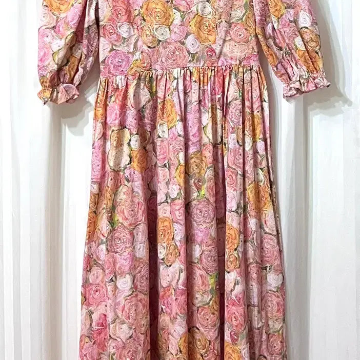 [BUNJANG] The Lemon Flower Puff Sleeve Dress / 더레몬 플라워 퍼프 원피스 55-55반 거의새것
