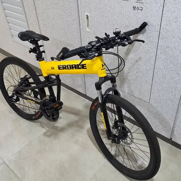 [BUNJANG] Samcheon Ton EROADE Folding MTB Bicycle (24-inch, 27-Speed, Yellow) / [상태최상/정비완료] 삼천톤 EROADE 접이식 MTB 자전거 (24인치/27단/옐로우)