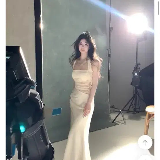 [BUNJANG] AMOOF Floral Flare Maxi Sheer Dress Violet / [고퀄] 어모프 유화 플레어 맥시 새틴 시스루 원피스 바이올렛