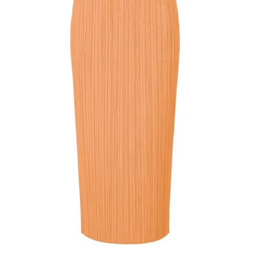 [BUNJANG] Pleats Please Monthly Skirt Coral Orange / 풀리츠플리즈 8월 먼슬리 스커트 코랄 오렌지