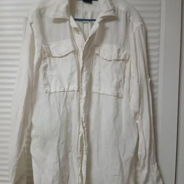 [BUNJANG] Ralph Lauren Linen Shirt White / 랄프로렌 린넨 셔츠 화이트