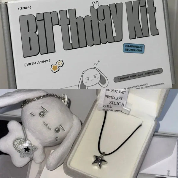 [BUNJANG] ATEEZ Seonghwa 2024 Birthday Kit Silver Necklace Set / 에이티즈 성화 생일 md 엠디 seonghwa 2024 birthday kit 실버니 목걸이 세트