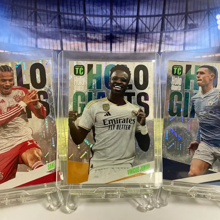 [BUNJANG] Panini Football Card Vinicius, Foden, Sané - Giants / 비니시우스 포든 사네 홀로 자이언츠 파니니 축구카드 3종