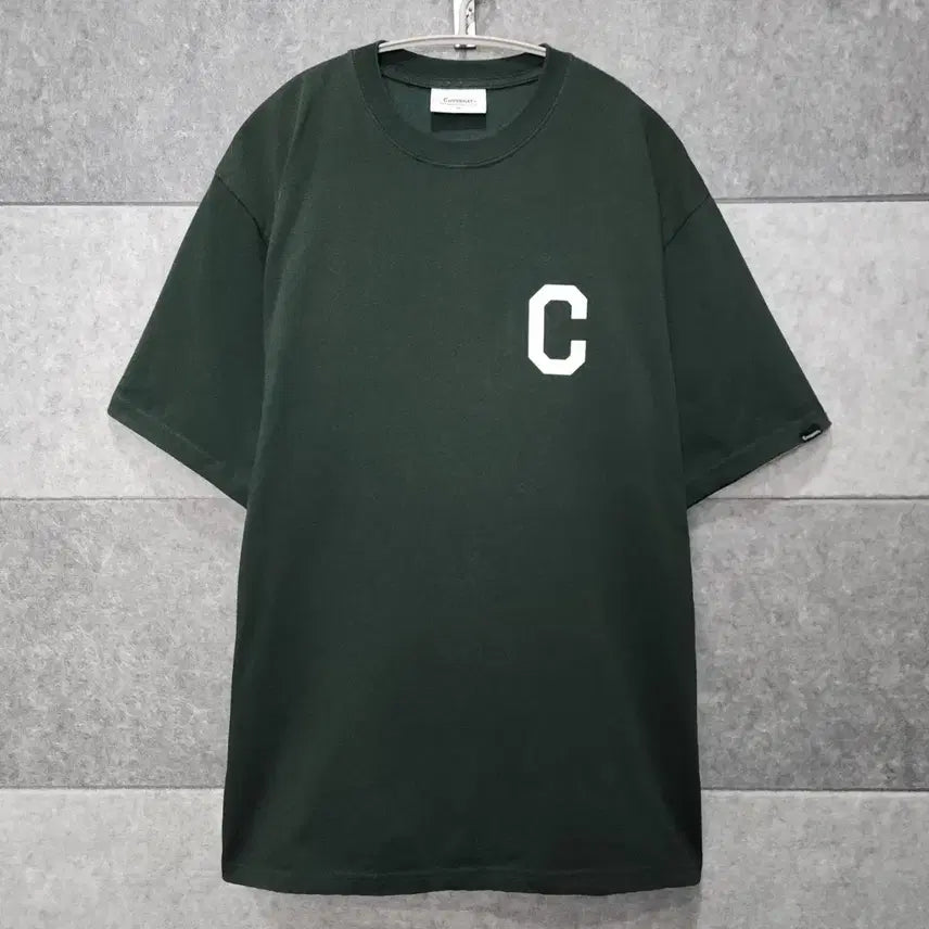 [BUNJANG] Covernat Unisex C Logo Short Sleeve T-Shirt Green / 커버낫 남녀공용 C 로고 반팔티 (사이즈 M/95~100)