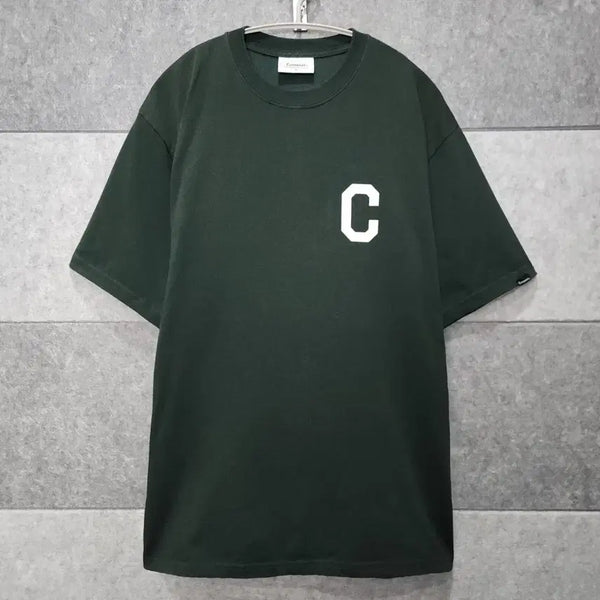 [BUNJANG] Covernat Unisex C Logo Short Sleeve T-Shirt Green / 커버낫 남녀공용 C 로고 반팔티 (사이즈 M/95~100)