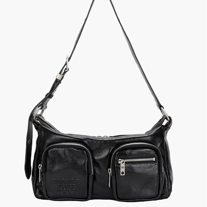 [BUNJANG] Magishwood Outpocket Hobo Bag Black / 마지셔우드 아웃포켓 호보백