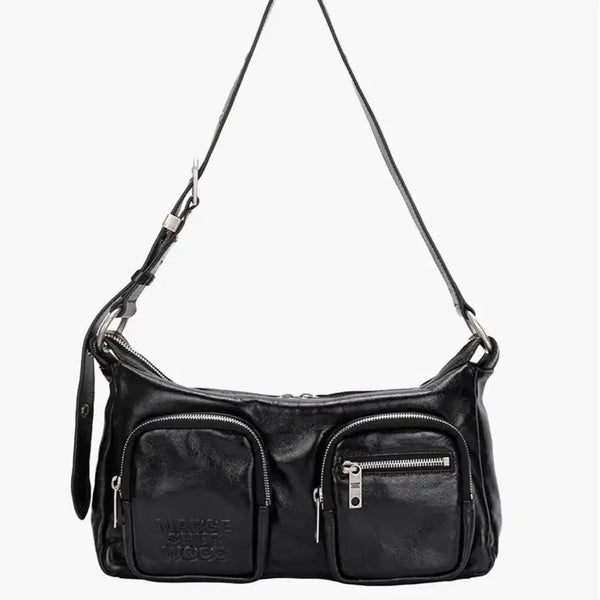 [BUNJANG] Magishwood Outpocket Hobo Bag Black / 마지셔우드 아웃포켓 호보백