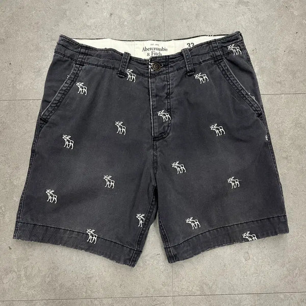 [BUNJANG] Abercrombie & Fitch Logo Pattern Cotton Shorts - Size 33 / 33 아베크롬비 로고패턴 남자 코튼 반바지