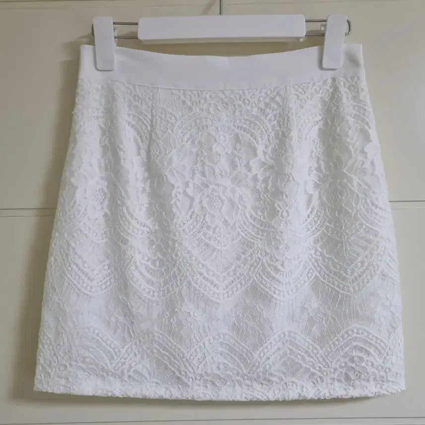 [BUNJANG] Ice Vanilla White Lace Mini Skirt / 화이트 레이스 스커트