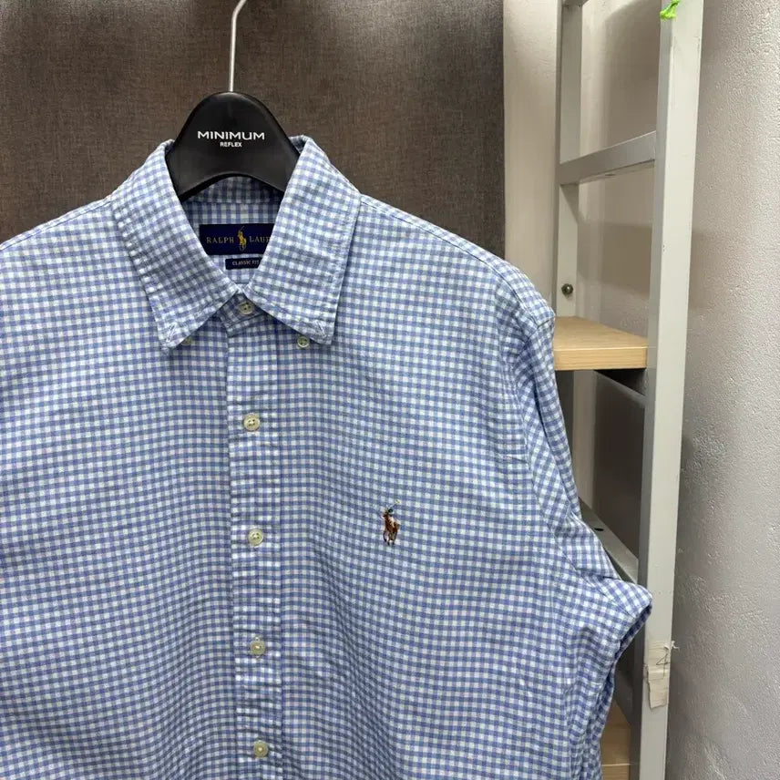 [BUNJANG] Polo Ralph Lauren Gingham Check Shirt Blue / 폴로 랄프로렌 깅엄 체크 셔츠 블루