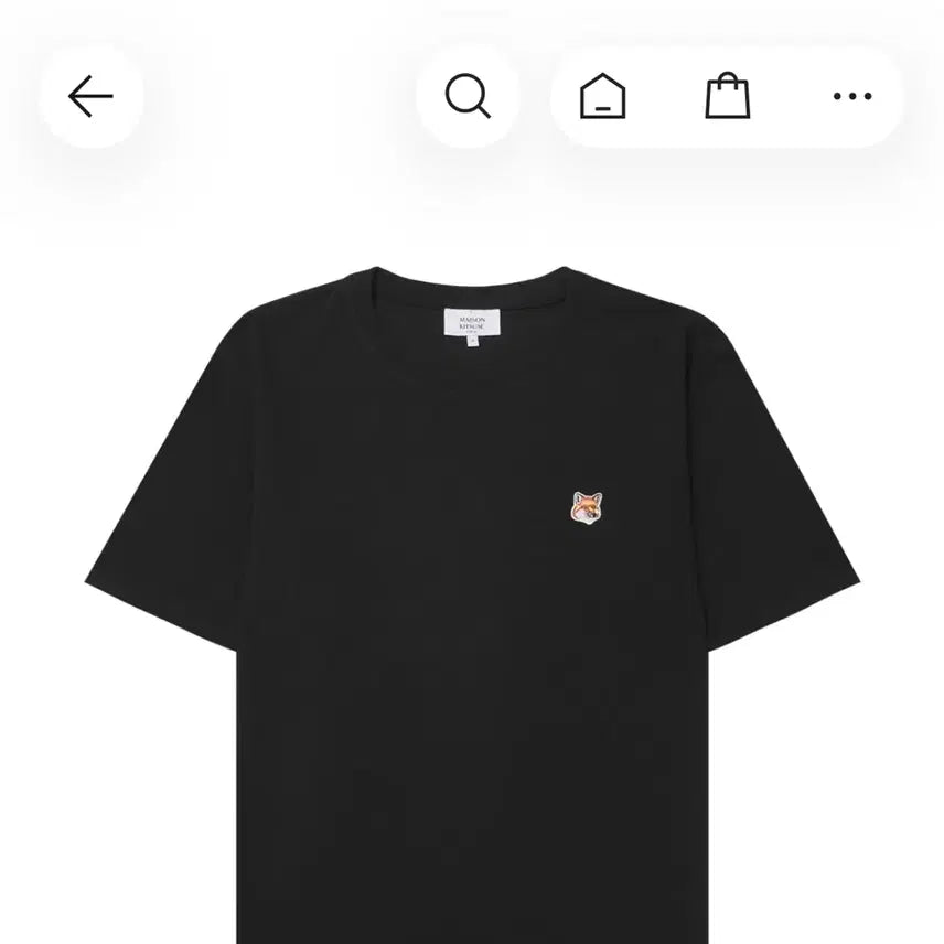 [BUNJANG] Maison Kitsuné T-shirt Black 2XL / 메종키츠네 반팔티 블랙 2xl