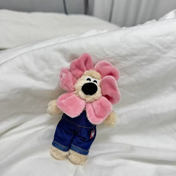 [BUNJANG] Lee Gromit Flower Overalls Keyring / 투썸플레이스 Lee 그로밋 키링  플라워 멜빵