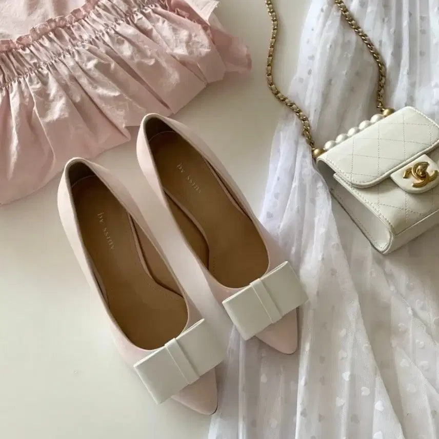 [BUNJANG] Bicini Custom Ribbon Shoes Flat / [새상품] 바이씨니 제작 리본 슈즈 플랫