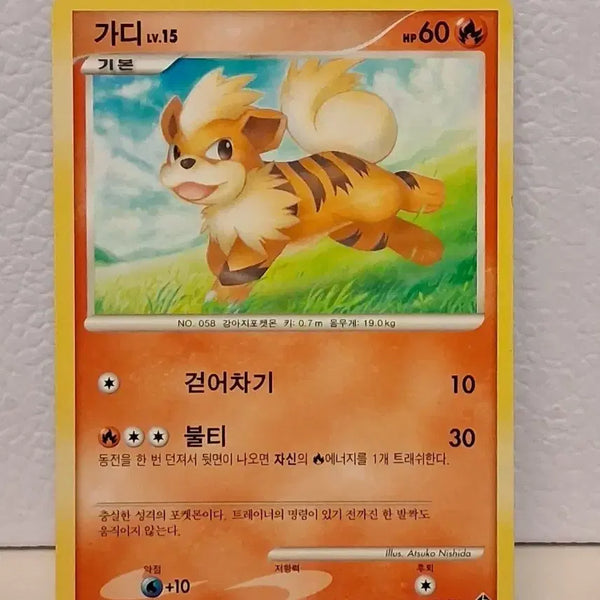[BUNJANG] Pokemon Card 2010 DP Garde Single Card / 포켓몬 카드 2010 DP 가디 싱글카드