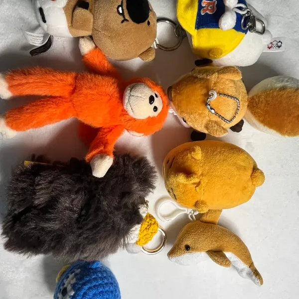 [BUNJANG] Bundle Set Pororo, Marshmallow, Quokka, Ryan, Monkey Plush Keychains / 일괄) 뽀로로 마시마로 쿼카 라이언 원숭 인형키링