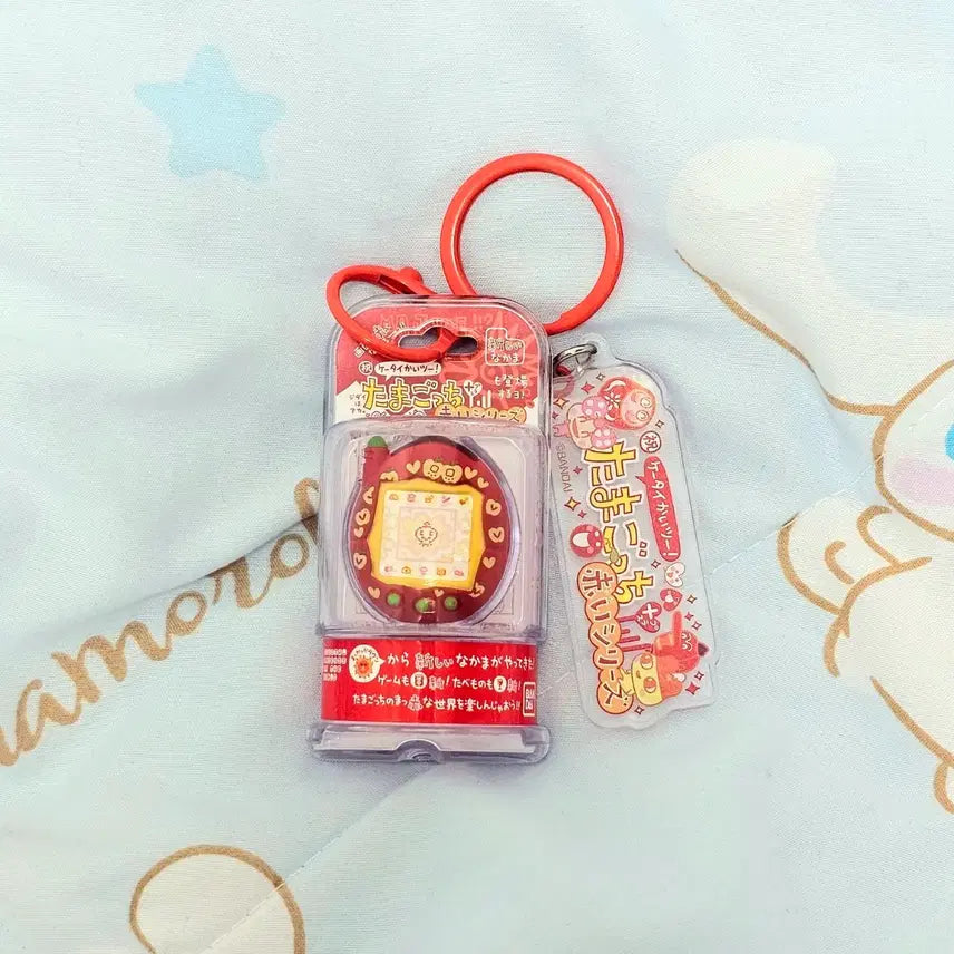 [BUNJANG] Tamagotchi Custom Keychain, Ring, Candy Toy, Memetchi, Apple Red / 다마고치 커스텀 키링 식완 가챠 메메치 사과레드