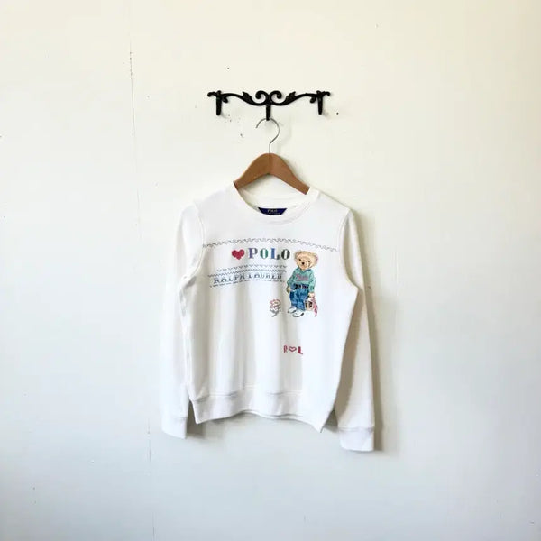 [BUNJANG] Polo Ralph Lauren Embroidered Fleece Sweatshirt / 폴로랄프로렌 임브로이더 플리스 스웻셔츠