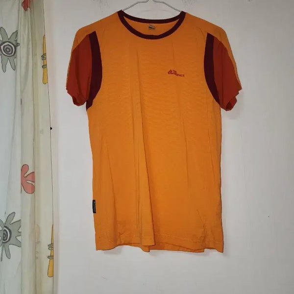 [BUNJANG] Redface Women's Short Sleeve T-Shirt Orange/Burgundy Size 95 / 레드페이스 오렌지색 여성 반팔 티셔츠95