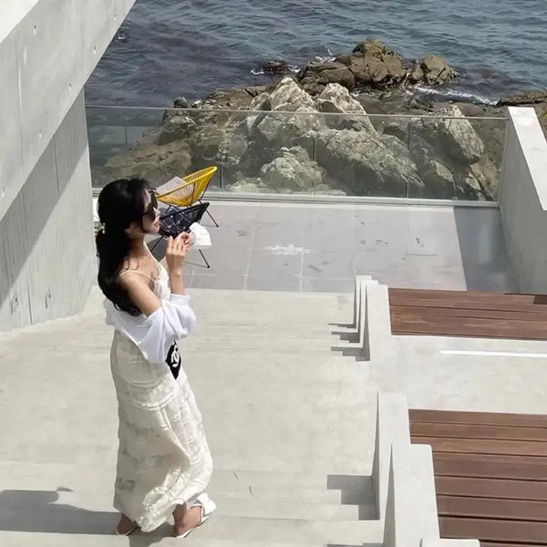 [BUNJANG] Sleeveless Punched Dress / 나시 펀칭 원피스